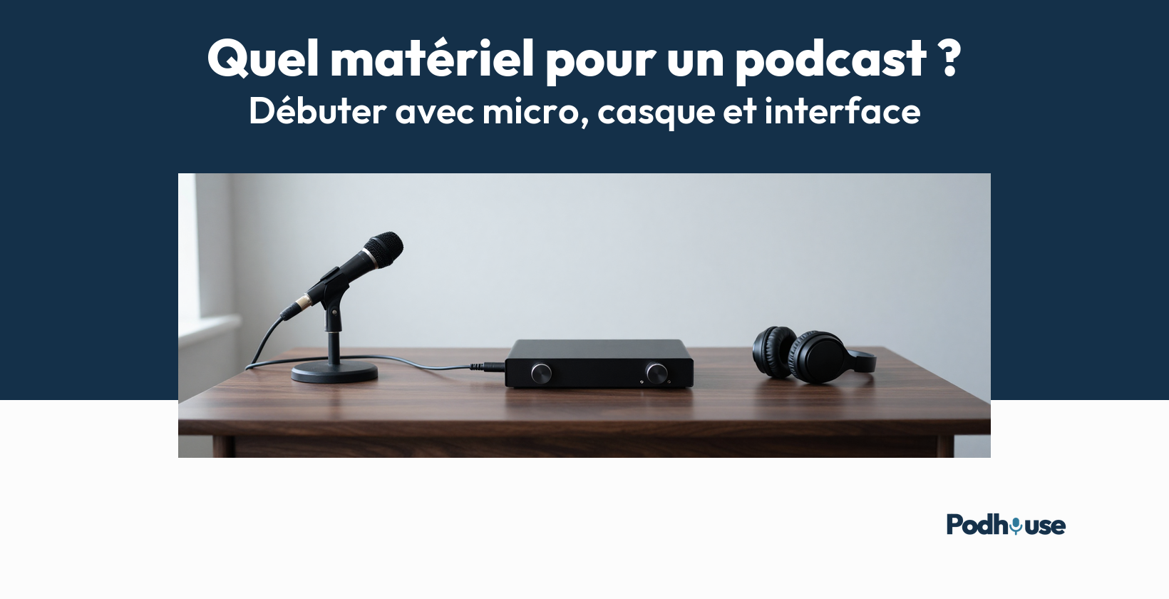 Micro dynamique, casque fermé et interface audio : le matériel pour débuter un podcast