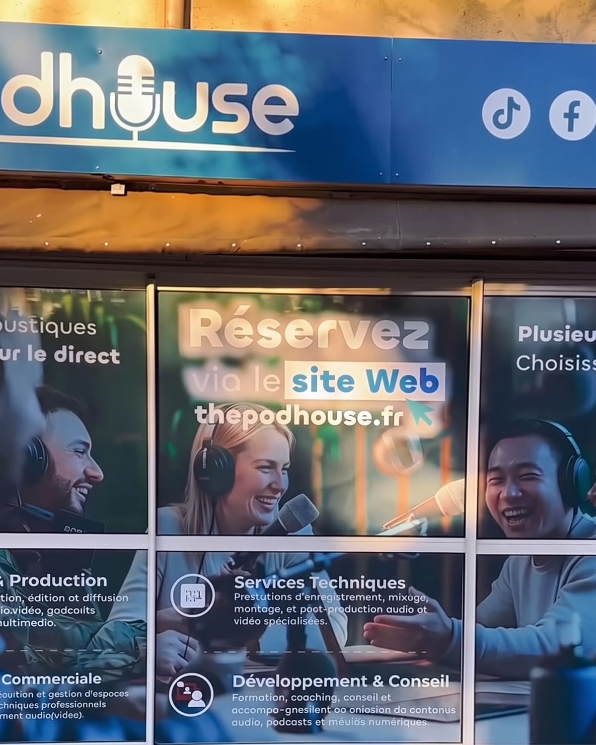 La devanture du studio PodHouse à Aix-en-Provence
